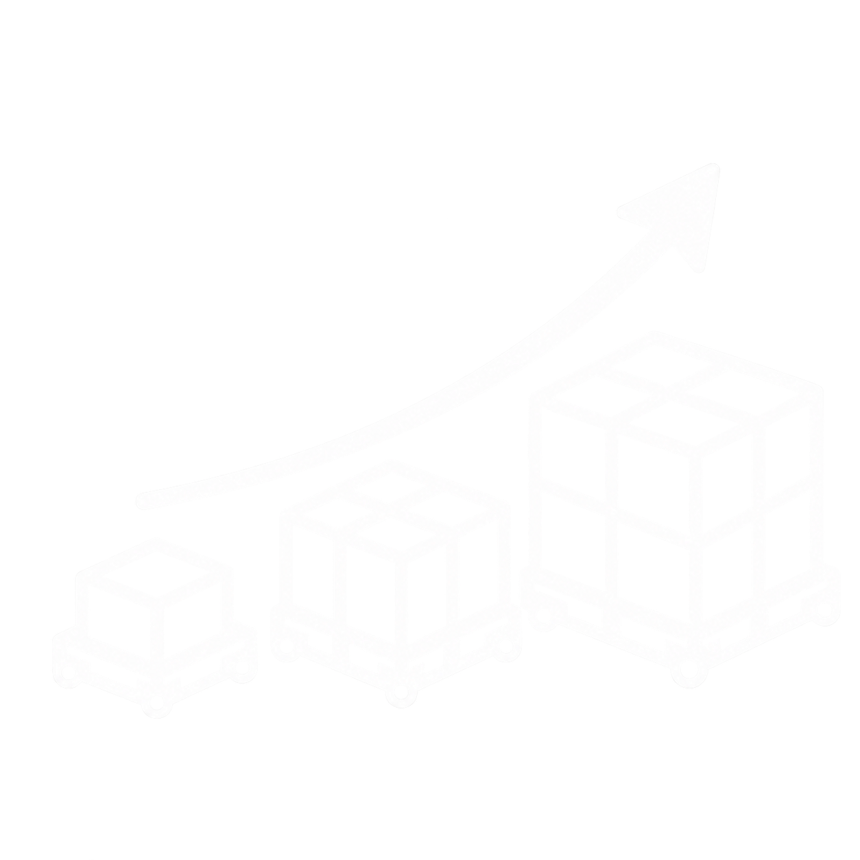 Ícone de sistema Four Way modular e escalável para expansão da armazenagem automatizada